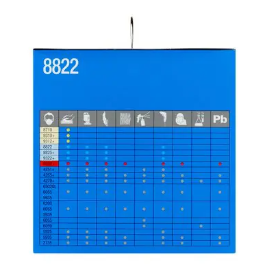 3M Mascarilla Respirador 8822-5 FFP2 con Válvula 5 Unidades