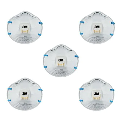 3M Mascarilla Respirador 8822-5 FFP2 con Válvula 5 Unidades