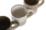 DKD Home Decor Taza Urban Beige Verde Oscuro Gres 410ml Apto Microondas y Lavavajillas 9 x 11 x 12.5 cm (12 Unidades)