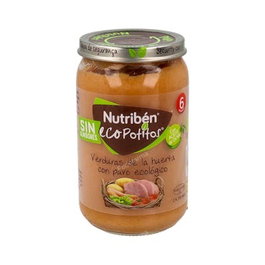 Nutriben Eco Potito Verduras Huerta Pavo 235Gr +6 Meses
