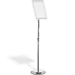 Durable Atril de Suelo Marco Aluminio Din A4 Vertical/Horizontal Altura Ajustable 77-120,5 cm