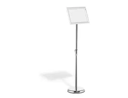 Durable Atril de Suelo Marco Aluminio Din A4 Vertical/Horizontal Altura Ajustable 77-120,5 cm