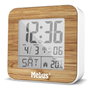 Mebus Reloj despertador digital 27247 Blanco/Efecto madera con control por radio