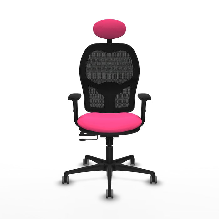 PIQUERAS Y CRESPO Silla de oficina Jorquera Rosa y Negro