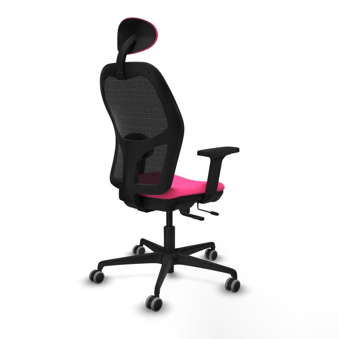 PIQUERAS Y CRESPO Silla de oficina Jorquera Rosa y Negro