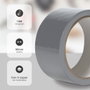Hantums Cinta Americana Impermeable Gris 50mm 10M