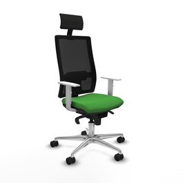PIQUERAS Y CRESPO Silla de oficina Horna con mecanismo Sincro, Verde y Negro