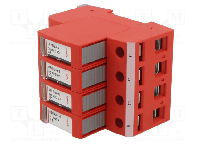 Dehn + Soehne DEHNguard M DG M TNS ACI 275 FM 4-polig Uc 275V Proteccion Tipo 2 Dehn + Soehne DEHNguard M DG M TNS ACI 275 FM 4-polig Uc 275V Proteccion Tipo 2