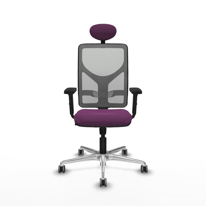 PIQUERAS Y CRESPO Silla de oficina Motilla con mecanismo Sincro, Morado y Gris