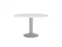 Rocada Mesa de reunión Meeting redonda de 120 cm con columna de acero y tablero blanco