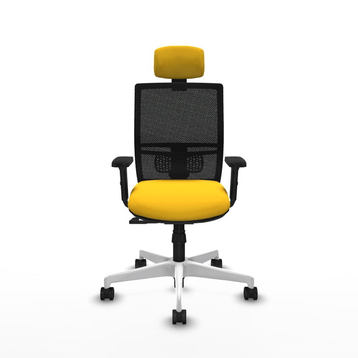 PIQUERAS Y CRESPO Silla de oficina Yunquera con mecanismo Sincro, Amarillo y Negro PIQUERAS Y CRESPO Silla de oficina Yunquera con mecanismo Sincro, Amarillo y Negro