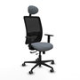 PIQUERAS Y CRESPO Silla de oficina Zulema con mecanismo Sincro/Traslack Gris y Negro