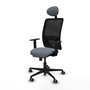 PIQUERAS Y CRESPO Silla de oficina Zulema con mecanismo Sincro/Traslack Gris y Negro