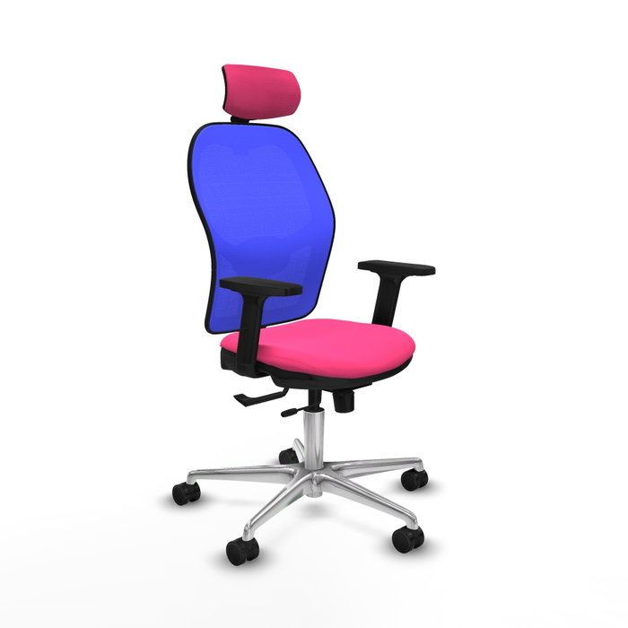 PIQUERAS Y CRESPO Silla de oficina Jorquera con mecanismo Sincro/Traslack, Rosa y Azul PIQUERAS Y CRESPO Silla de oficina Jorquera con mecanismo Sincro/Traslack, Rosa y Azul