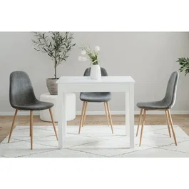 Mesa de comedor CAPRI Blanca Cuadrada para 4 personas 90 x 67 x 76 cm CAPRI004021