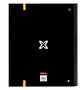 Carpeta de anillas Munich Topo Negro 27 x 32 x 3.5 cm