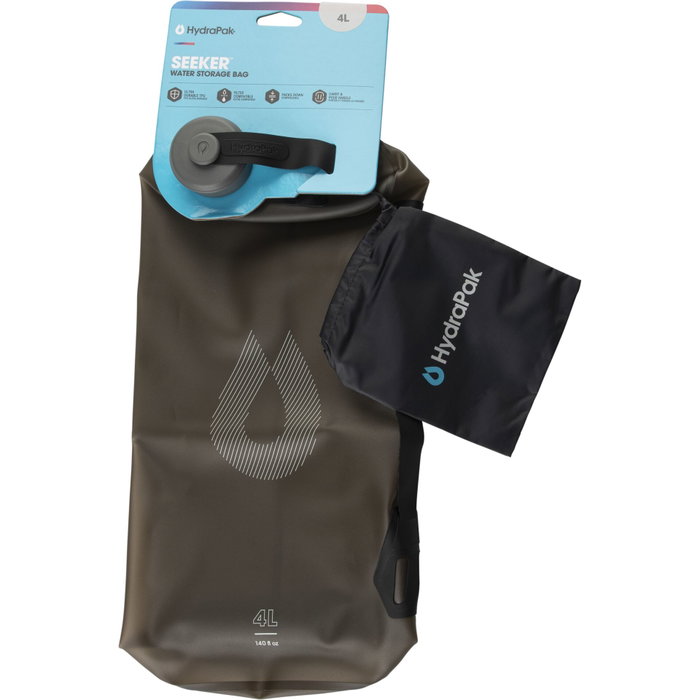Hydrapak Seeker Depósito de agua flexible 4L Gris