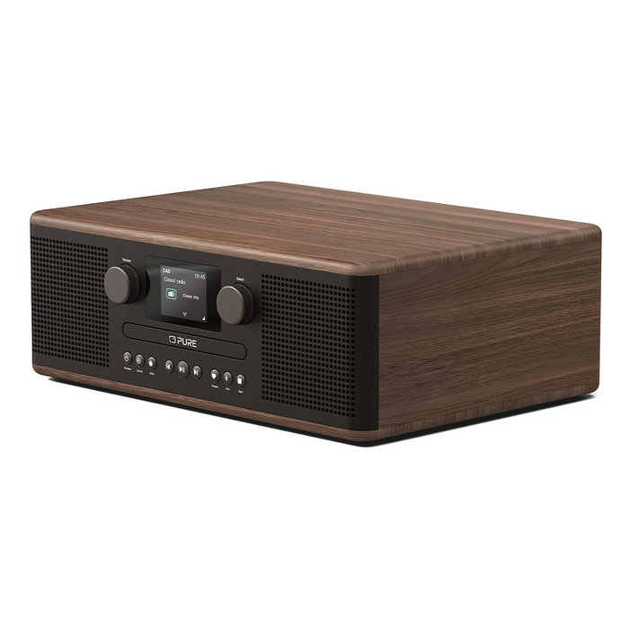PURE Classic C-D6 Radio Portátil Digital Negro/Nuez