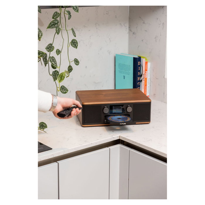 PURE Classic C-D6 Radio Portátil Digital Negro/Nuez