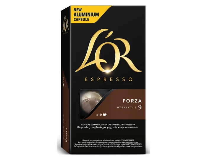 L'or Cafe Espresso Forza 9 Caja 10 Capsulas Compatible Nespresso