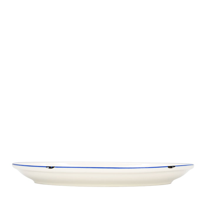 Summa Set de 5 Fuentes Ovaladas de Porcelana Marfil y Azul 27x19 cm