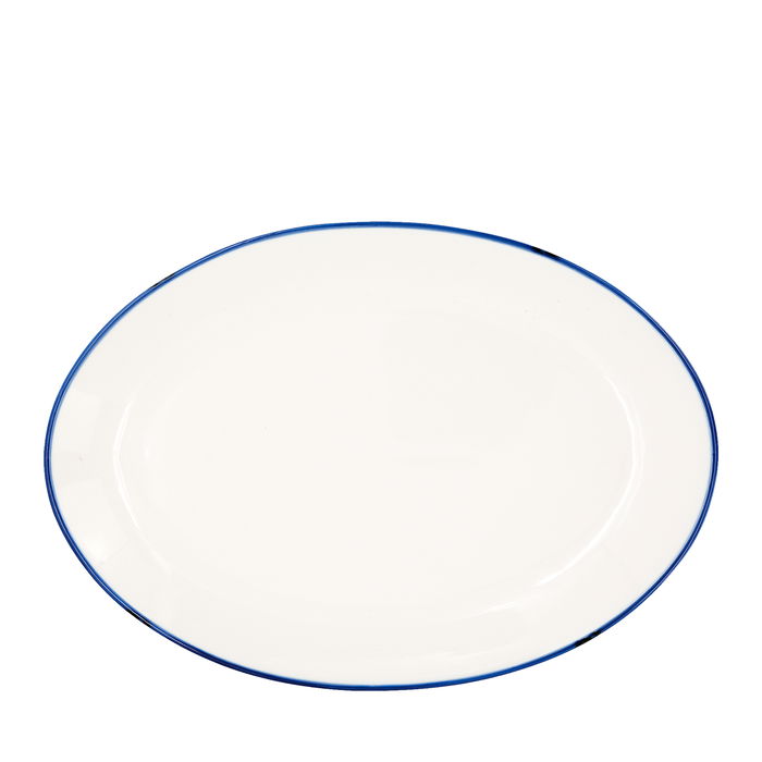 SUMMA Alacena Azul Fuente Oval para Vajilla 27 x 19 cm - Decorada, Colección Alacena Azul (Set de 5)