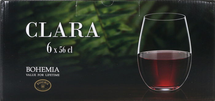 Bohemia Set 6 Vasos Cristal Clara 560 cc (4 Cajas)