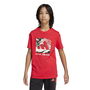 Camiseta de Manga Corta Infantil Adidas Camo Logo Rojo