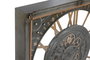 DKD Home Decor Reloj de Pared de Hierro y Cristal Gris 80x80 cm