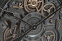 DKD Home Decor Reloj de Pared de Hierro y Cristal Gris 80x80 cm