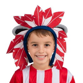 My Other Me Disfraz Penacho Indi Infantil Talla Única Child Rojo Edad Mínima 3 Años