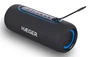 Haeger SP-10W.003A Altavoz Portátil Bluetooth Estéreo 10W IPX5 Resistente al Agua con Luces LED y Micrófono, Color Negro