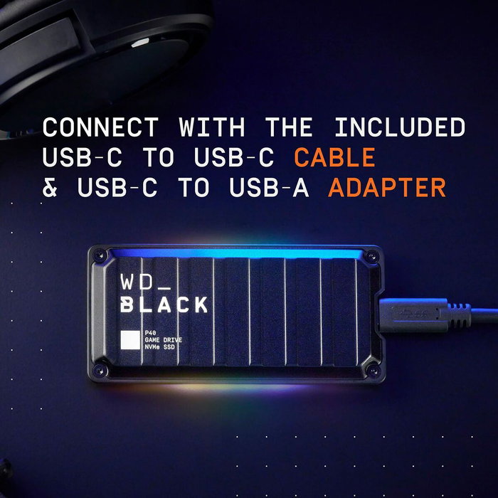 Western Digital WD_BLACK™ P40 Game Drive SSD 2 TB Negro Western Digital WD_BLACK™ P40 Game Drive SSD 2 TB Negro