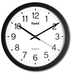 SAMI - Reloj de Pared Red, 30 cm, Negro - Decoración Hogar