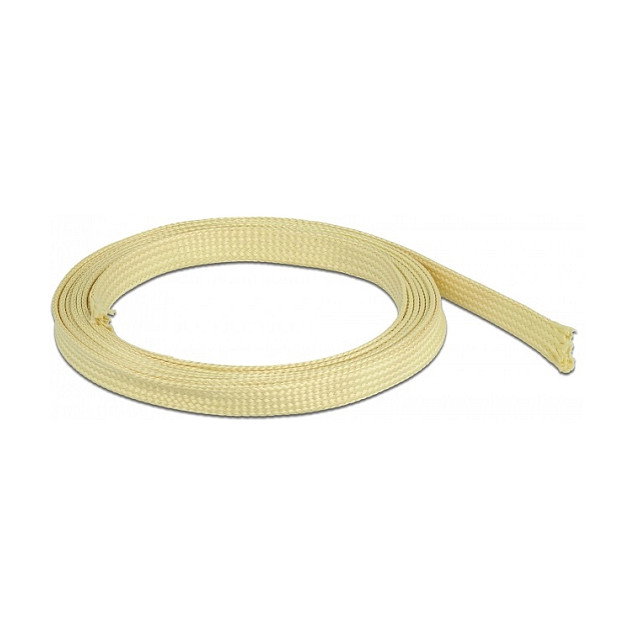 DeLOCK Funda trenzada de fibras de aramida 2 m x 10 mm, Amarillo DeLOCK Funda trenzada de fibras de aramida 2 m x 10 mm, Amarillo
