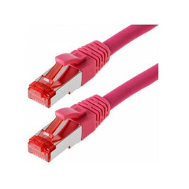 Helos Patchkabel Cat.6 GHMT AWG 27/7 magenta 0,25 m