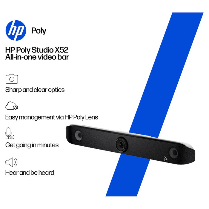 HP Poly Studio X52 All-In-One Video Bar HP Poly Studio X52 All-In-One Video Bar