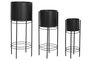 DKD Home Decor Macetero Urban Negro 30 x 70 x 30 cm Set de 3