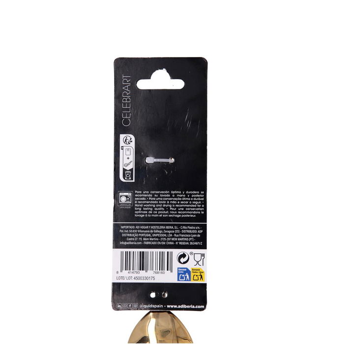 Set 4 Cucharas Mesa Acero Inox Celebrart Quid 2 mm-20,5 cm