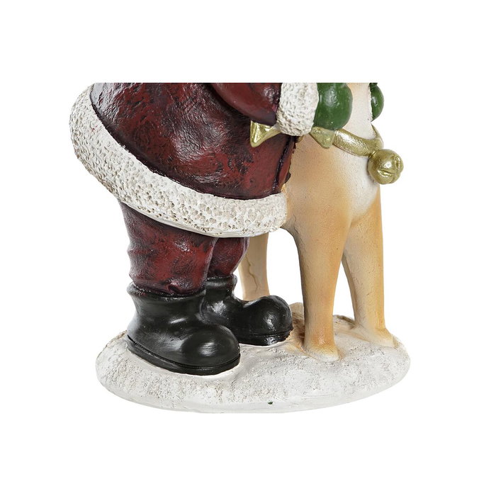 DKD Home Decor Set de 2 Figuras de Resina con LED para Navidad Moderna en Rojo, Azul y Blanco