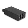 DeLOCK Estante móvil de bahía delgada para 4 x M.2 NVMe con Slim SAS SFF-8654