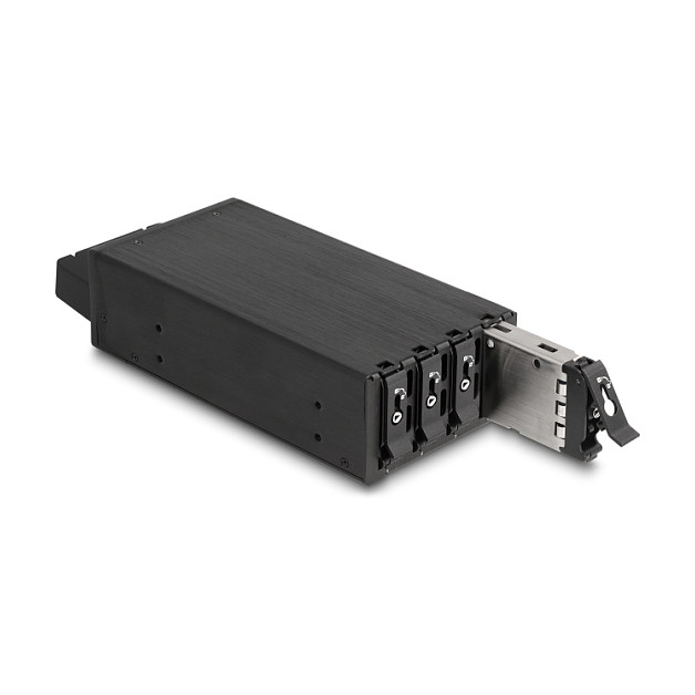 DeLOCK Estante móvil de bahía delgada para 4 x M.2 NVMe con Slim SAS SFF-8654