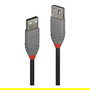LINDY Cable Extensión USB 2.0 Tipo A Macho a Hembra 3 m, 480 Mbit/s, Negro/Gris, 36704
