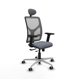PIQUERAS Y CRESPO Silla de oficina Motilla Gris con mecanismo Sincro/Traslack