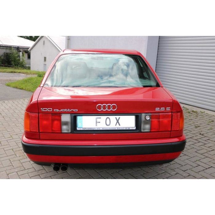 Fox Silencioso Trasero Audi 100-A6 Quattro Type C4 - Para 2.6L/2.8L/2.5L D - 63.5mm - Incluye accesorios - FXAU070032-086