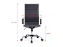 Equip Silla de Oficina 651001, Negro, Asiento y Respaldo Acolchado en Imitación Piel, Diseño Ergonómico con Ruedas y Respaldo Alto, Ajuste de Altura 110-120 cm