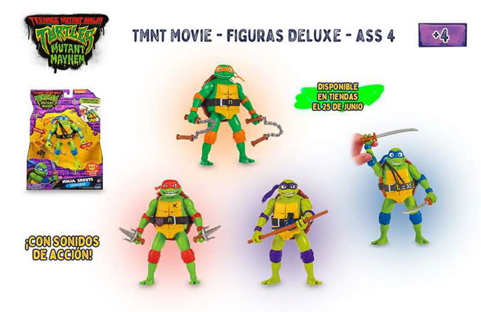 Famosa Figura Tortugas Ninja Deluxe Articulada con Sonidos y Accesorios 15cm Modelos Surtidos Famosa Figura Tortugas Ninja Deluxe Articulada con Sonidos y Accesorios 15cm Modelos Surtidos