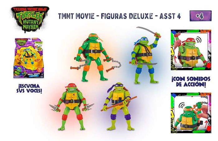 Famosa Figura Tortugas Ninja Deluxe Articulada con Sonidos y Accesorios 15cm Modelos Surtidos Famosa Figura Tortugas Ninja Deluxe Articulada con Sonidos y Accesorios 15cm Modelos Surtidos