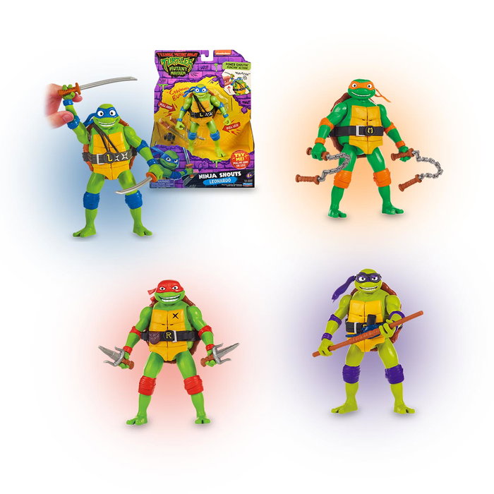 Famosa Figura Tortugas Ninja Deluxe Articulada con Sonidos y Accesorios 15cm Modelos Surtidos