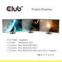 Club 3D CSV-1550 MST Hub USB-C a 3x DisplayPort 1.4, Resolución 8K 7680x4320 60Hz, Plug & Play HDR, Negro, Cable 13 cm